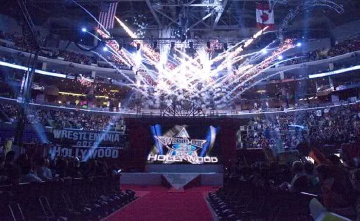 Lo stage a tema Hollywood di WrestleMania 21 (Foto: Wrestling News)