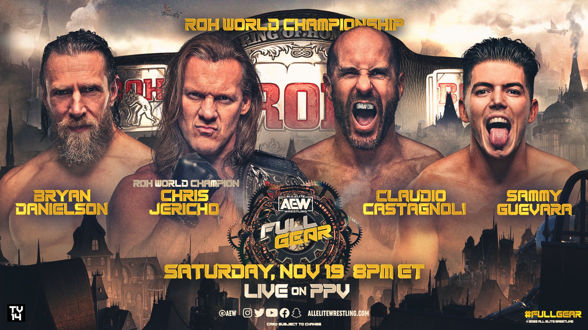 AEW Full Gear Results ROH World Title Match