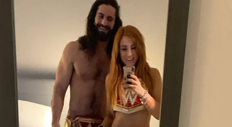 The Origins of Becky Lynch’s NSFW Titles Photo with Seth Rollins