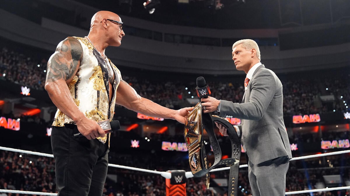 “The Rock engages in a face-off with Cody Rhodes on WWE RAW, as Ilja Dragunov is announced as a participant in the Draft”